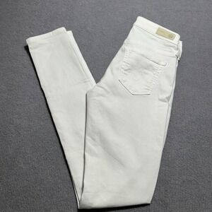 Adriano Goldschmied Womens White Pants The Skinny Size 25x30‎ Regular